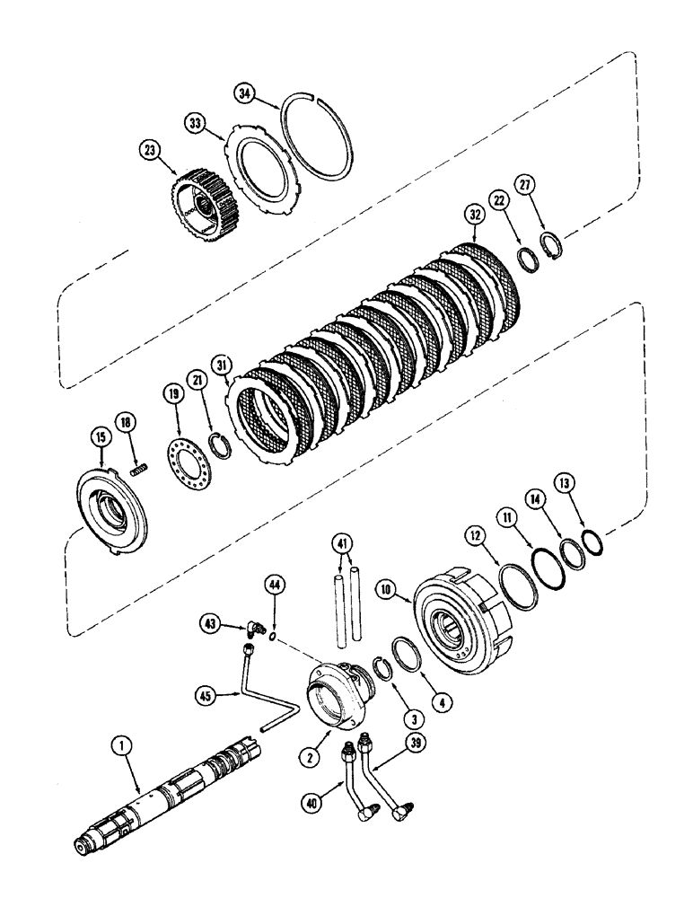 Схема запчастей Case IH 8940 - (6-042) - TRANSMISSION, INPUT SHAFT MASTER CLUTCH (06) - POWER TRAIN