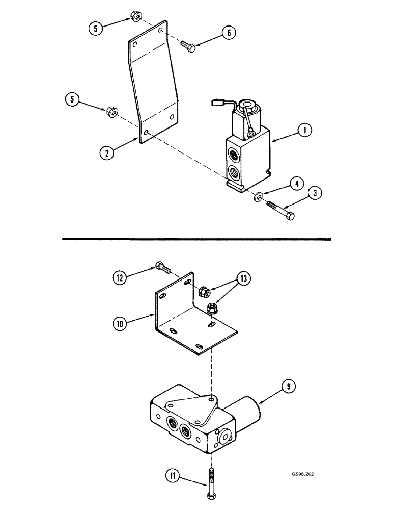 Схема запчастей Case IH 1660 - (8-68) - SEPARATOR CLUTCH VALVE MOUNTING, MODULAR CONTROLS (07) - HYDRAULICS