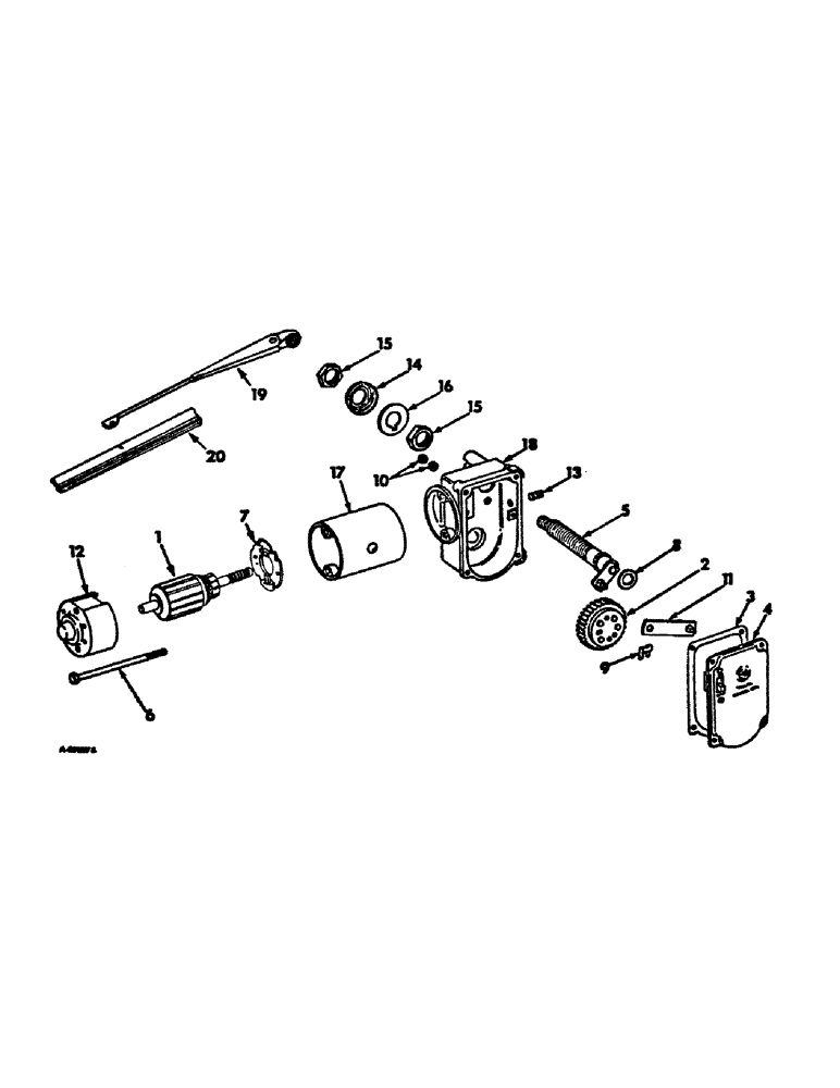 Схема запчастей Case IH 1256 - (N-09) - PARTS ACCESSORIES AND ATTACHMENTS, WINDSHIELD WIPER MOTOR Accessories & Attachments