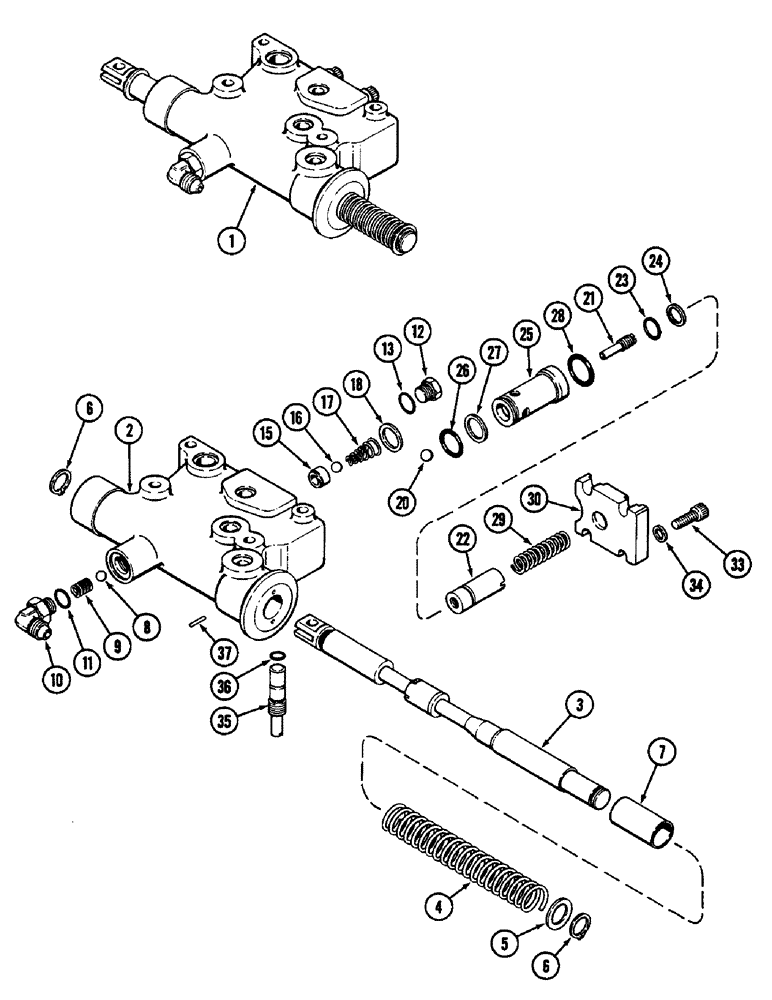 Схема запчастей Case IH 2096 - (8-330) - DEPTH AND POSITION CONTROL VALVE (08) - HYDRAULICS