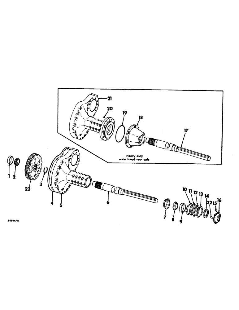 Схема запчастей Case IH 1206 - (B-20) - POWER TRAIN, REAR AXLE AND CONNECTIONS (03) - POWER TRAIN