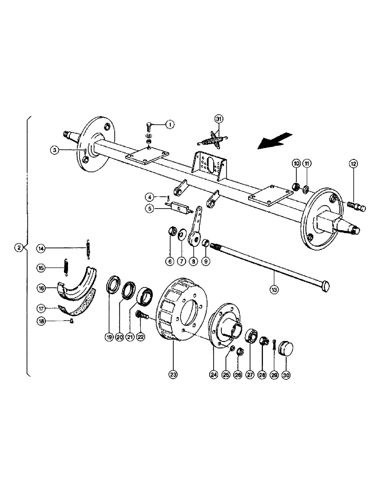 Схема запчастей Case IH 110 - (054) - BRAKE AXLE (12) - BALER HOUSING