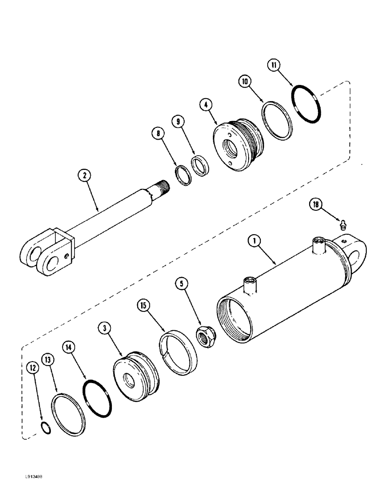 Схема запчастей Case IH 9380 QUADTRAC - (8-084) - HITCH CYLINDER ASSEMBLY (08) - HYDRAULICS