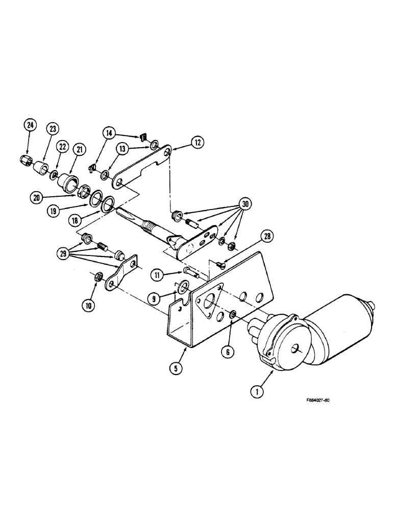 Схема запчастей Case IH 9150 - (4-70) - WIPER DRIVE ASSEMBLY, REAR WINDOW (04) - ELECTRICAL SYSTEMS