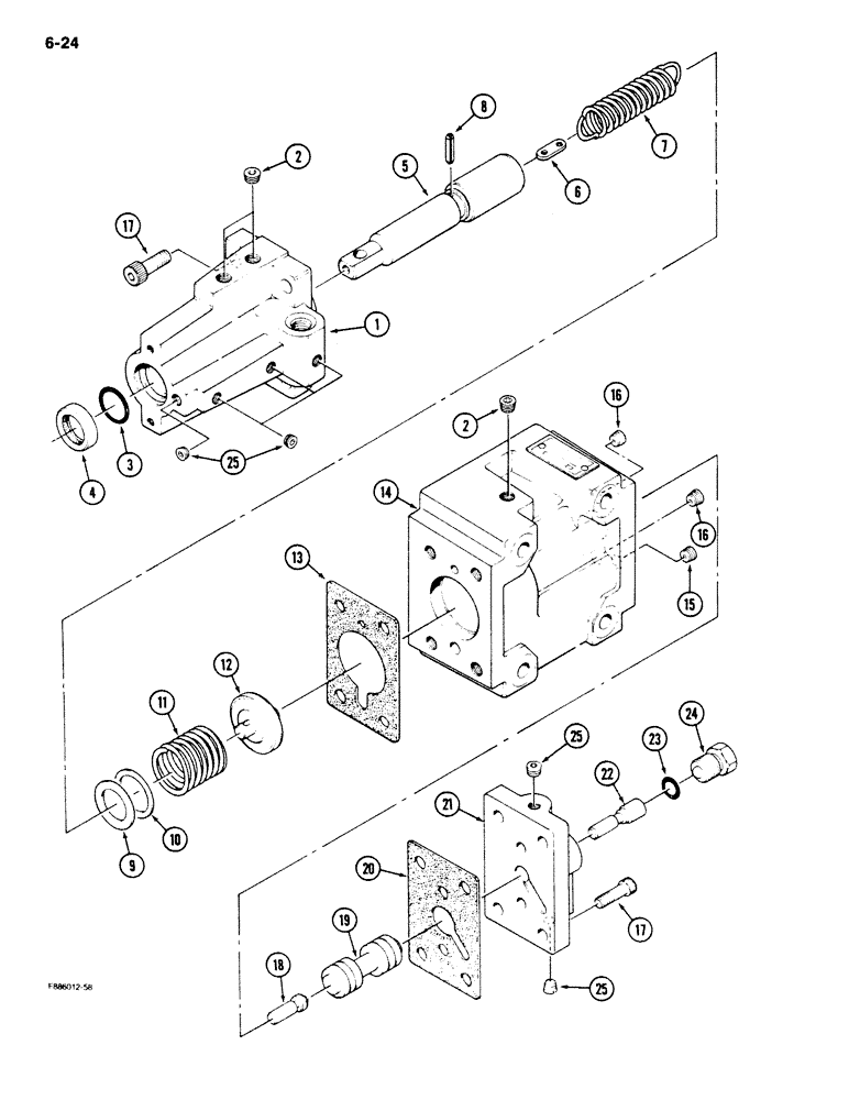 Схема запчастей Case IH 9170 - (6-24) - TRANSMISSION, CLUTCH CONTROL VALVE (06) - POWER TRAIN