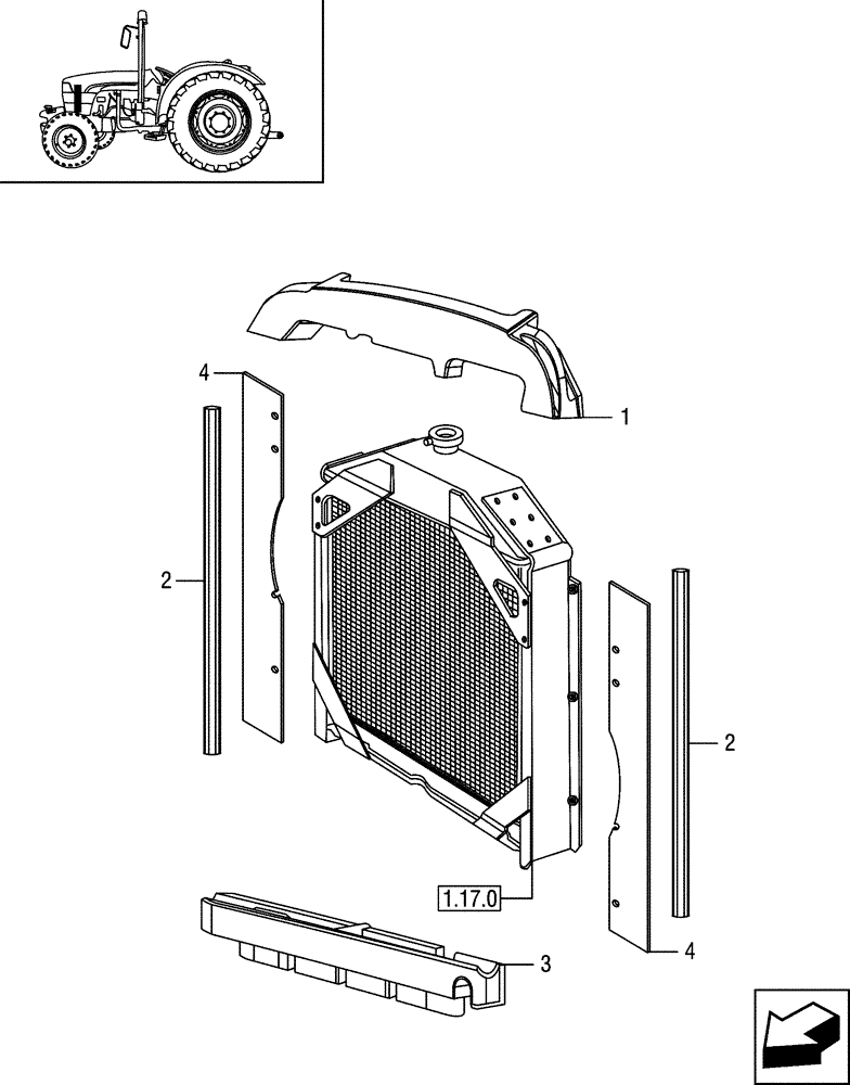 Схема запчастей Case IH JX75 - (1.17.5/01) - SEALS - FOR STRADDLE VERSION (02) - ENGINE EQUIPMENT