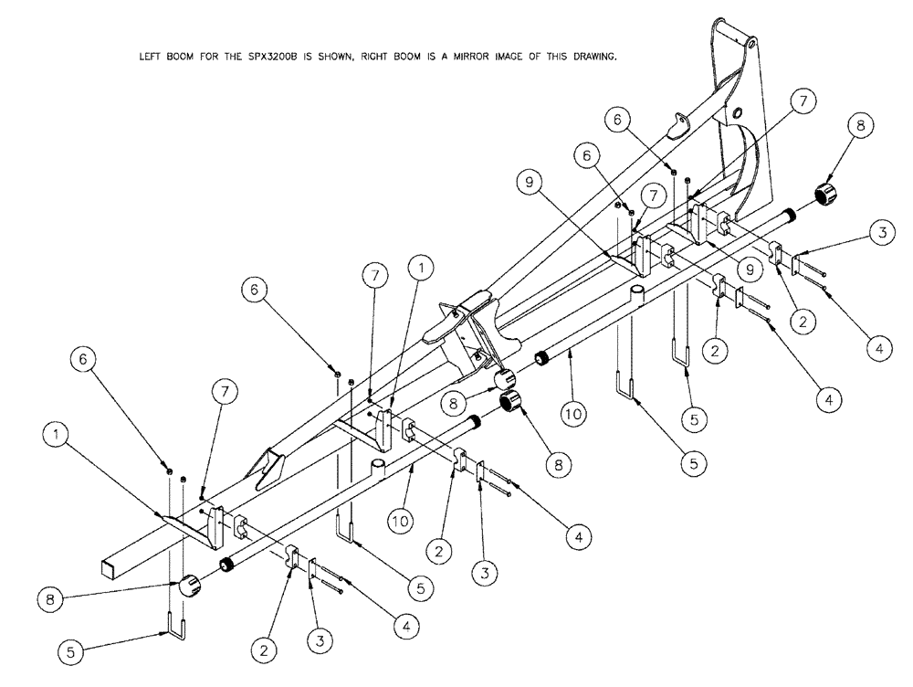 Схема запчастей Case IH SPX3200 - (09-032) - NOZZLE, 80 OUTER 20" Liquid Plumbing