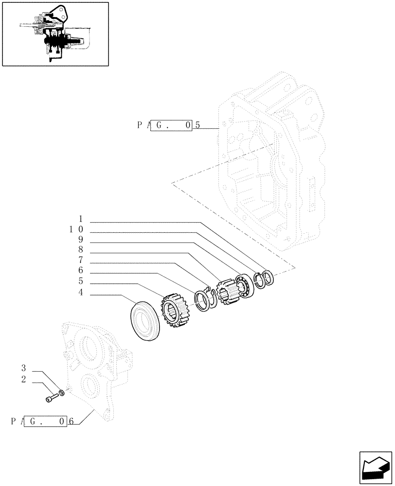 Схема запчастей Case IH PUMA 195 - (1.80.1[03]) - POWER TAKE-OFF 540E/1000 RPM (07) - HYDRAULIC SYSTEM