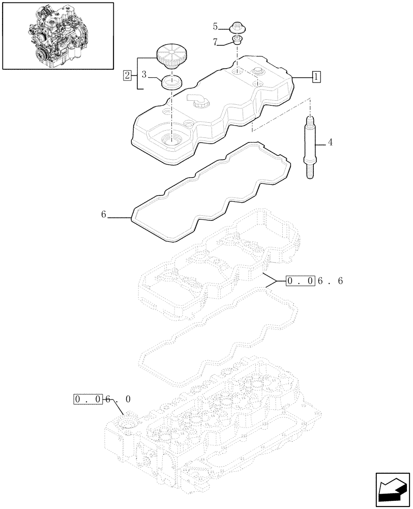 Схема запчастей Case IH PUMA 180 - (0.06.3[01]) - CYLINDER HEAD COVERS (01) - ENGINE