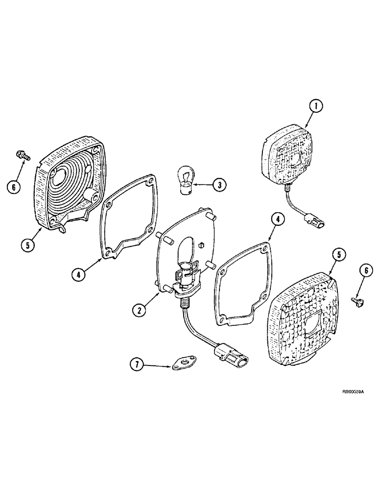 Схема запчастей Case IH 5800 - (4-08) - TURN SIGNAL LAMP (04) - ELECTRICAL SYSTEMS