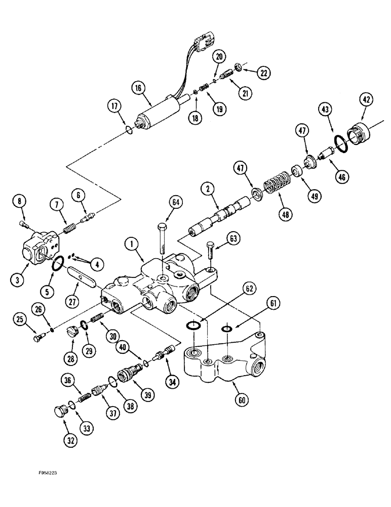 Схема запчастей Case IH 9310 - (8-036) - HITCH CONTROL VALVE ASSEMBLY, PRIOR TO P.I.N. JEE0069665 (08) - HYDRAULICS