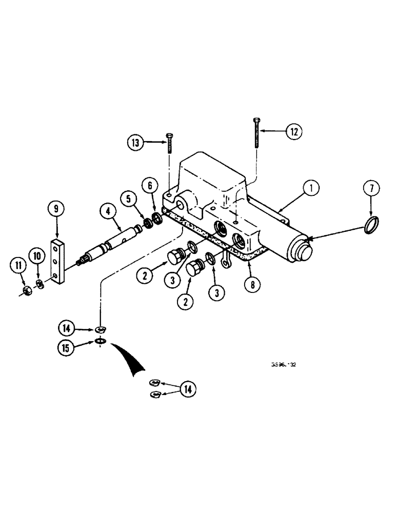 Схема запчастей Case IH 1660 - (6-30) - HYDROSTATIC PUMP, CONTROL VALVE (03) - POWER TRAIN