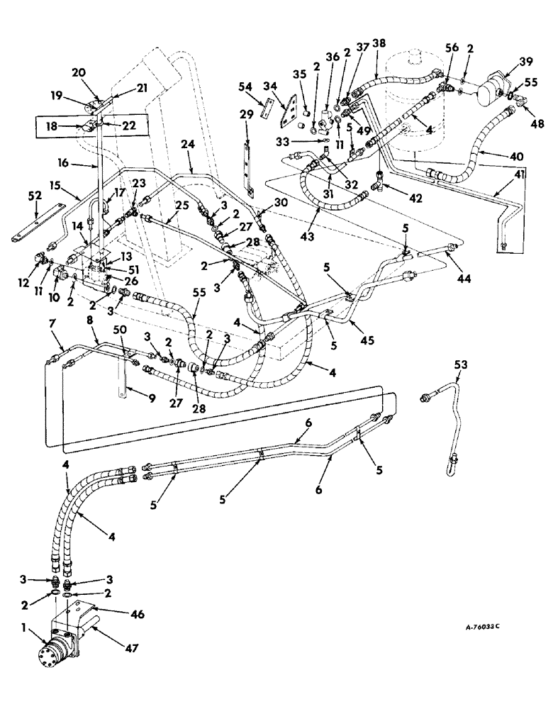 Схема запчастей Case IH 503 - (313) - WINDROW PICKUP HYDRAULIC DRIVE DIAGRAM, BELT TYPE (35) - HYDRAULIC SYSTEMS