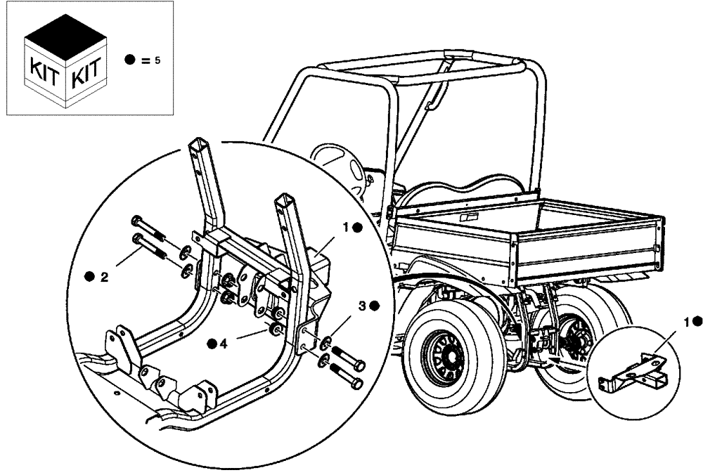 Схема запчастей Case IH SCOUT - (88.100.04) - DIA KIT, REAR RECEIVER HITCH (88) - ACCESSORIES