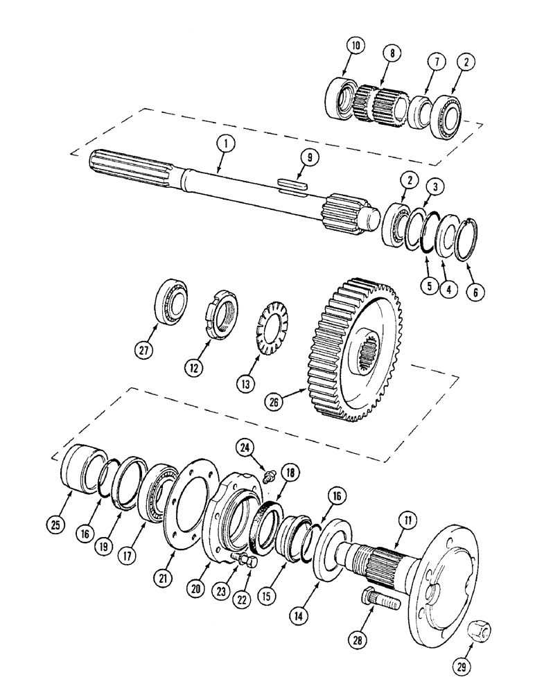 Схема запчастей Case IH 1494 - (6-238) - FINAL DRIVE GEARS AND SHAFTS (06) - POWER TRAIN