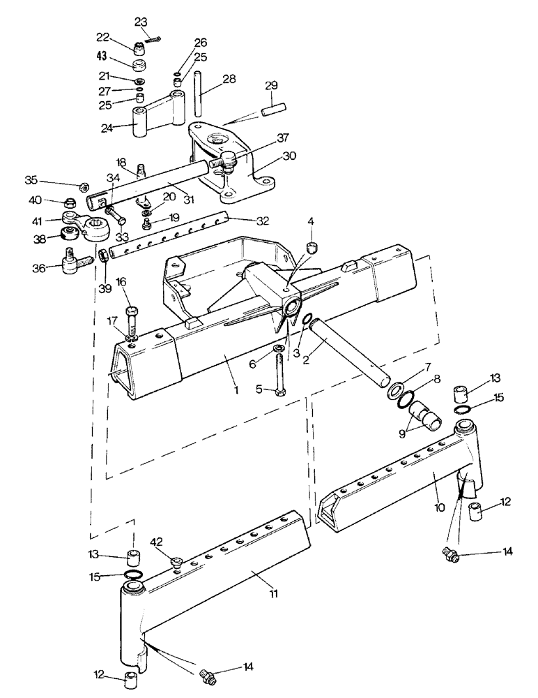 Схема запчастей Case IH 1690 - (G02-1) - FRONT AXLE BEAM (04) - FRONT AXLE