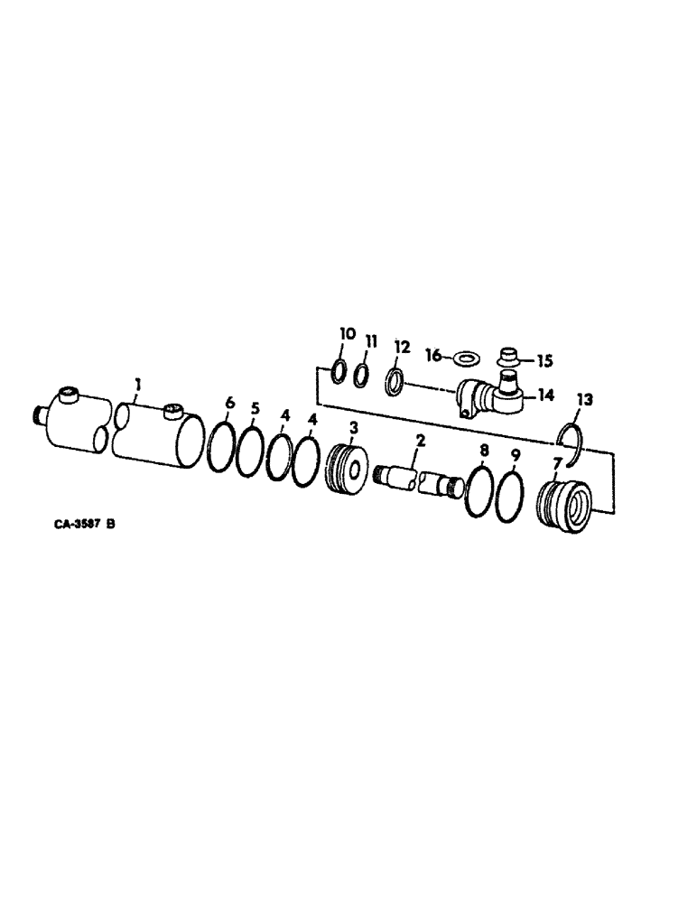 Схема запчастей Case IH 815 - (10-36) - HYDRAULICS, STEERING CYLINDER (07) - HYDRAULICS