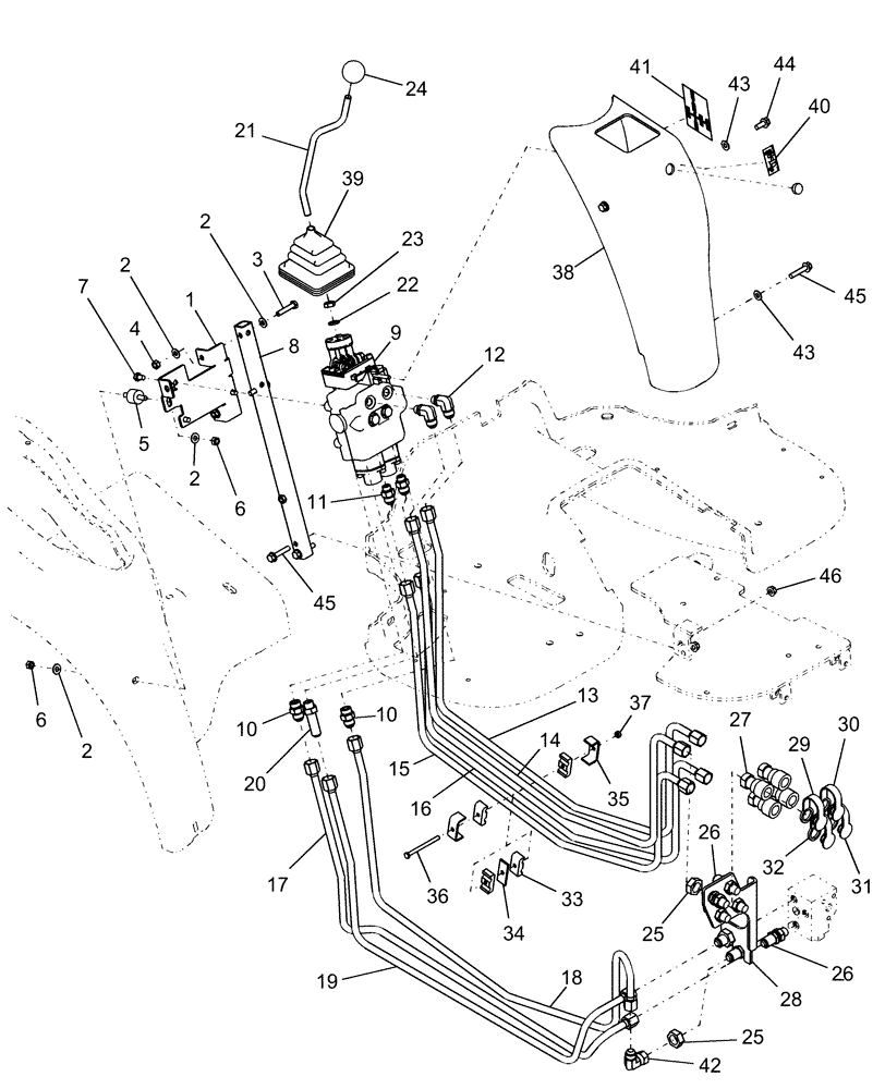 Схема запчастей Case IH DX33 - (07.11) - 2-SPOOL REMOTE CONTROL VALVE & PIPING KIT - 710440076 (07) - HYDRAULIC SYSTEM