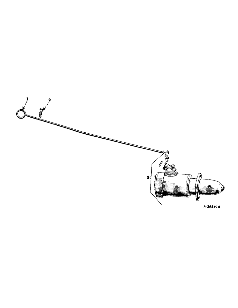 Схема запчастей Case IH 240 - (095) - ELECTRICAL SYSTEM, CRANKING MOTOR AND PULL ROD (06) - ELECTRICAL SYSTEMS