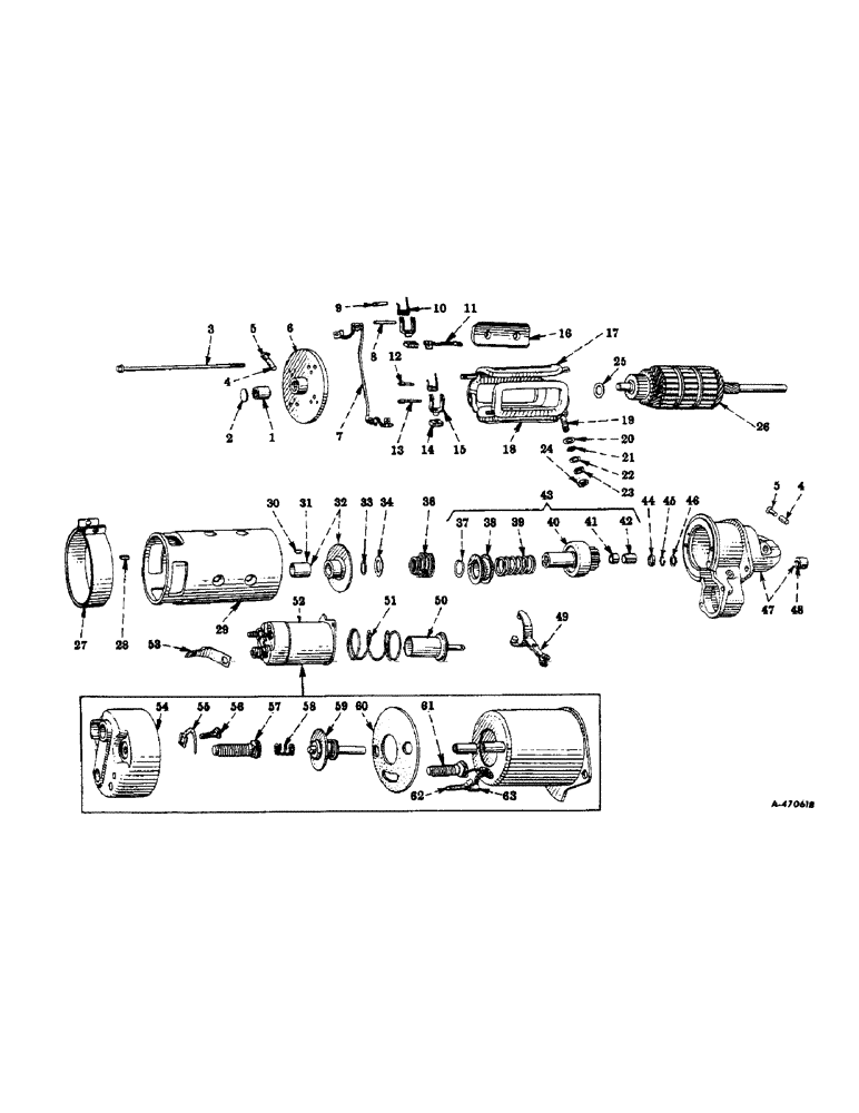 Схема запчастей Case IH 350 - (151) - ELECTRICAL SYSTEM, DIESEL ENGINE, CRANKING MOTOR, DELCO-REMY (06) - ELECTRICAL SYSTEMS