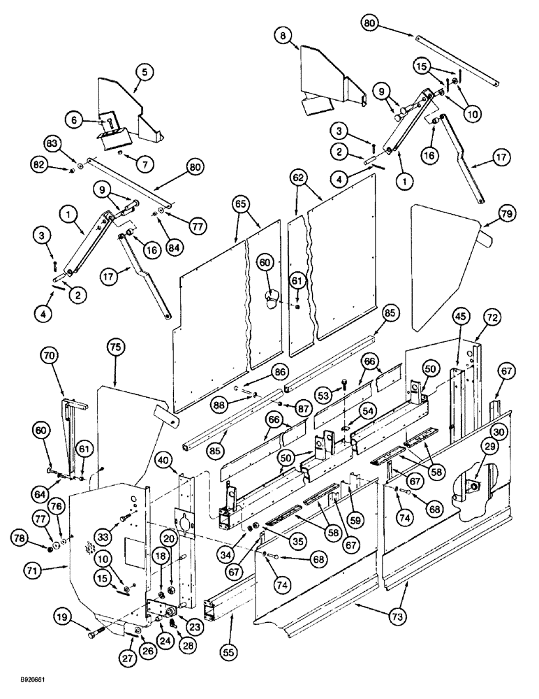 Схема запчастей Case IH 2044 - (9D-36) - BASKET DOOR (16) - BASKET