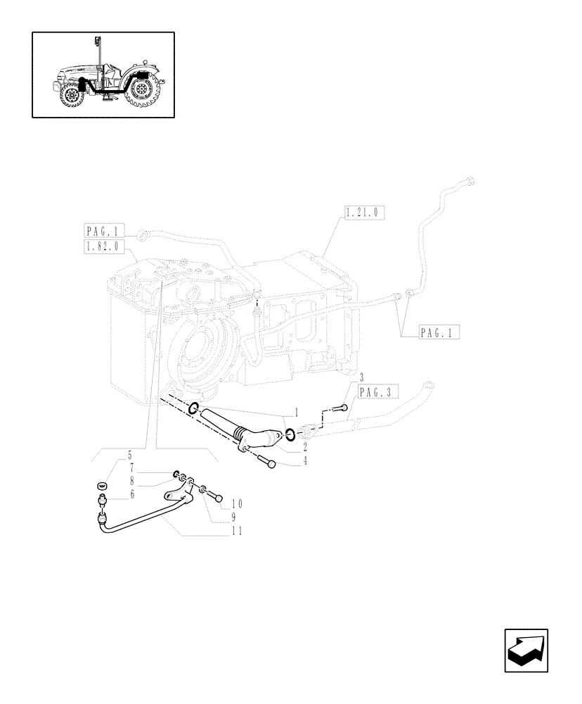 Схема запчастей Case IH JX1070N - (1.82.1[02]) - LIFTER, LINES (07) - HYDRAULIC SYSTEM