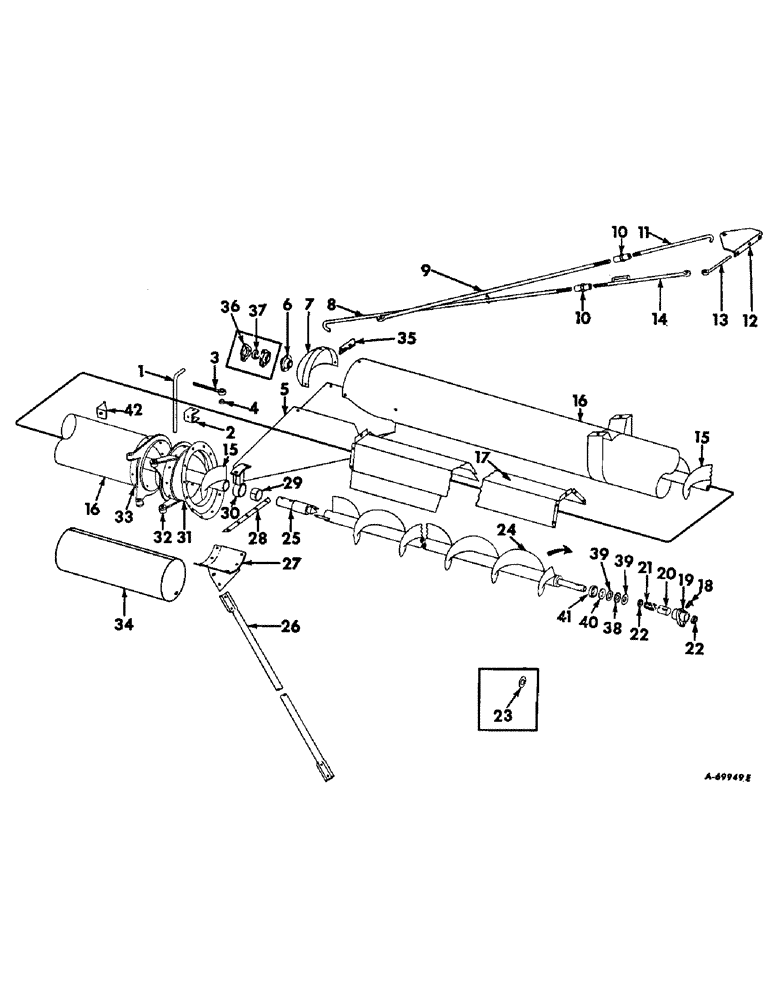 Схема запчастей Case IH 403 - (152) - GRAIN TANK UNLOADER AUGER AND TUBE (80) - CROP STORAGE/UNLOADING