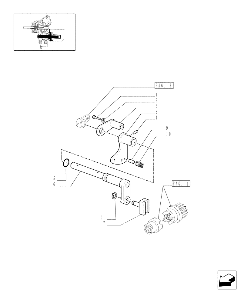 Схема запчастей Case IH JX1070N - (1.80.1/04[02]) - (VAR.807) SYNCHRO MESH GEARED POWER TAKE-OFF (540 RPM) - COUPLING (07) - HYDRAULIC SYSTEM