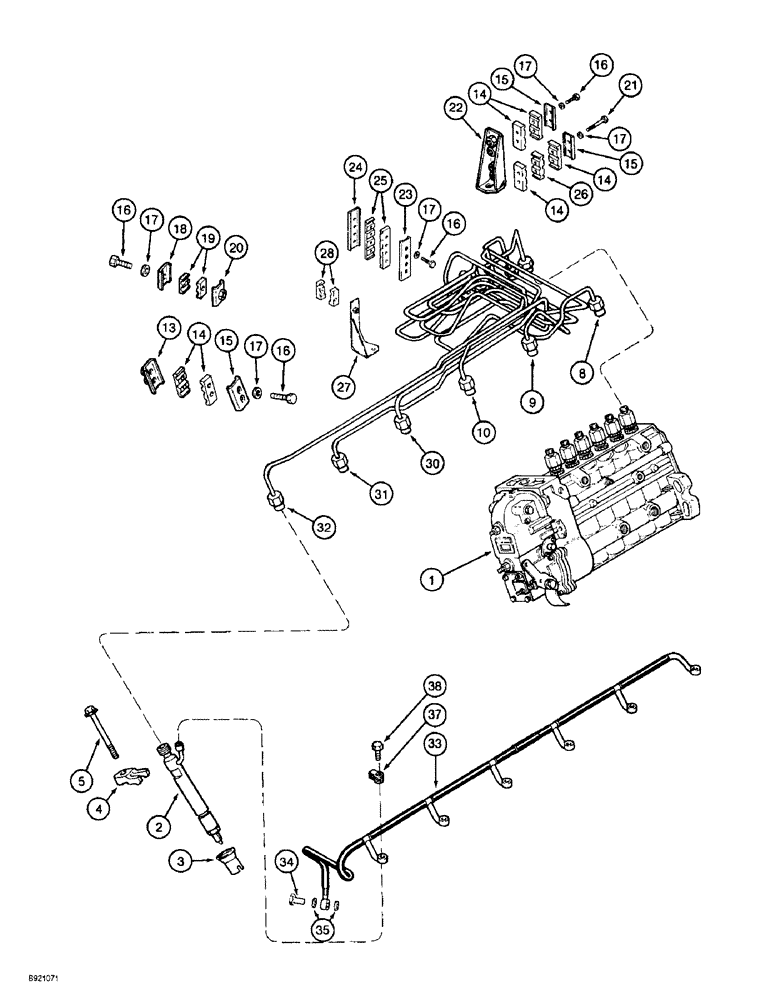 Схема запчастей Case IH 2022 - (3-04) - FUEL INJECTION SYSTEM, 6TA-830 ENGINE (02) - FUEL SYSTEM