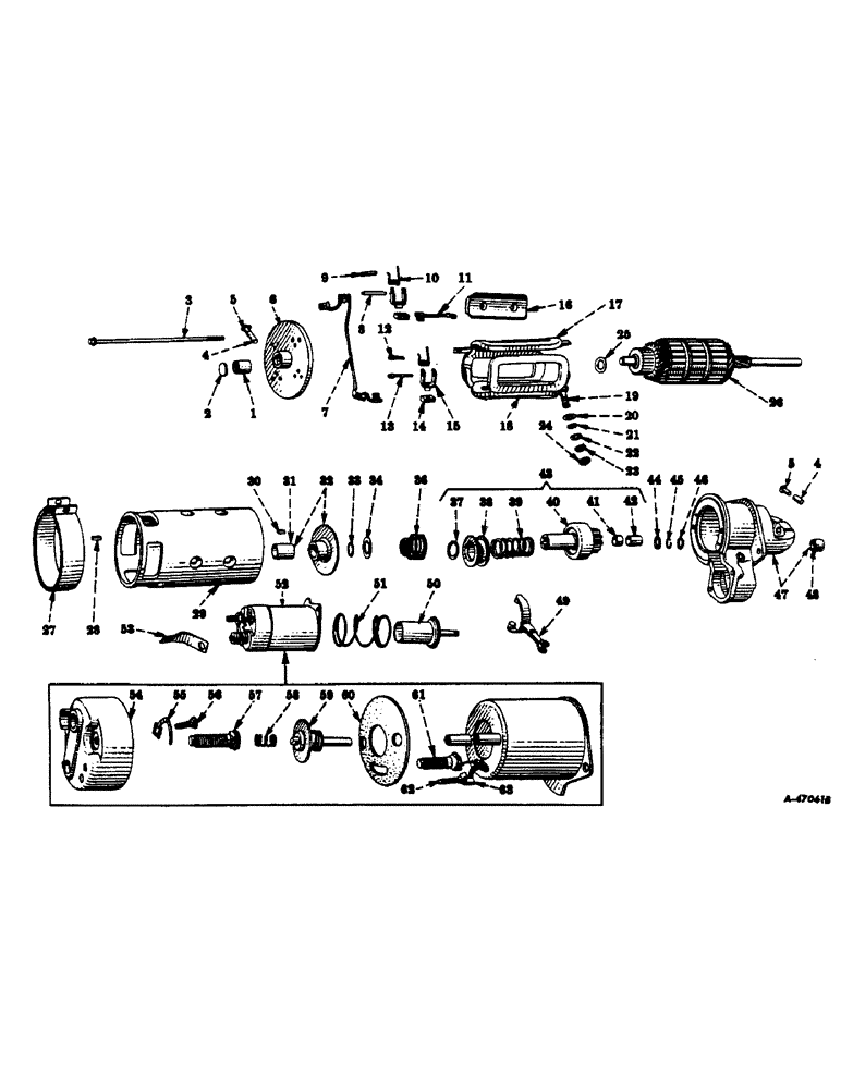 Схема запчастей Case IH 460 - (072) - ELECTRICAL SYSTEM, CRANKING MOTOR, DELCO-REMY, L.P. GAS AND DIESEL ENGINE TRACTORS (06) - ELECTRICAL SYSTEMS