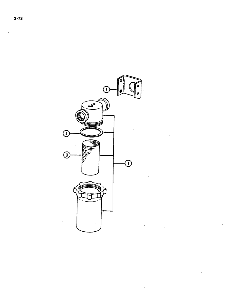 Схема запчастей Case IH 782 - (3-78) - WATER FILTER, LOW DRUM P.I.N. 682 AND AFTER, HIGH DRUM P.I.N. 2125 AND AFTER (02) - FUEL SYSTEM