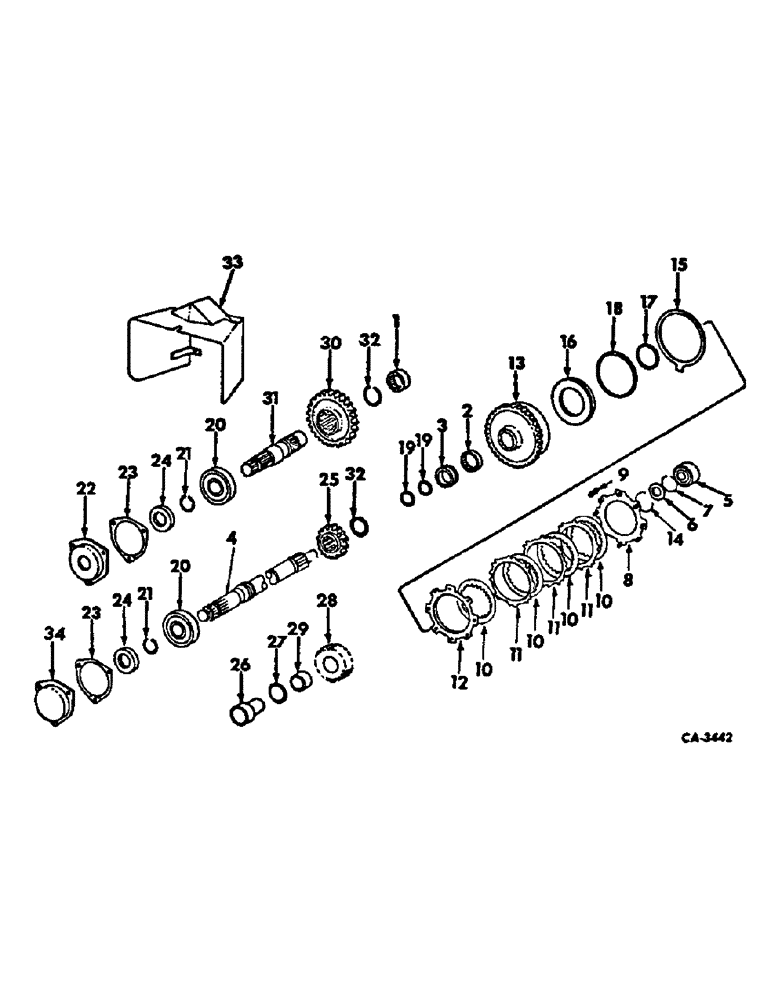 Схема запчастей Case IH 2500 - (07-44) - DRIVE TRAIN, INDEPENDENT POWER TAKE-OFF, SINGLE AND DUAL SPEED IPTO (04) - Drive Train