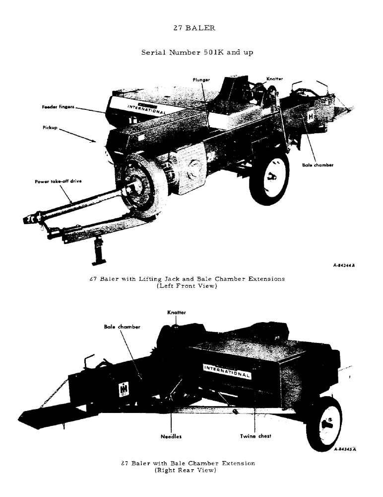 Схема запчастей Case IH 27 - (C-01) - 27 BALER 