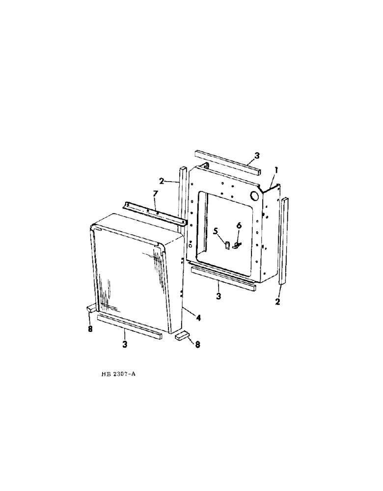 Схема запчастей Case IH 4000 - (06-05) - COOLING, GRILLE SUPPORT AND SCREEN Cooling