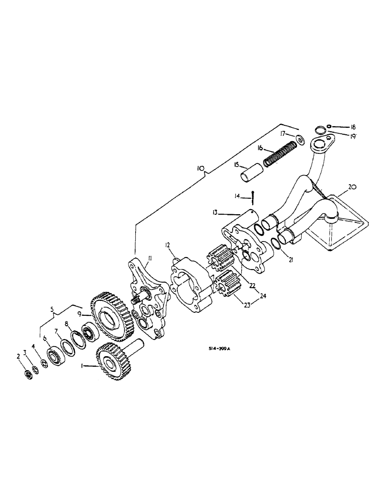 Схема запчастей Case IH 268 - (12-112) - LUBRICATING OIL PUMP Power