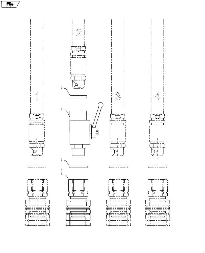 Схема запчастей Case IH L790 - (35.850.01) - QUICK COUPLINGS (35) - HYDRAULIC SYSTEMS