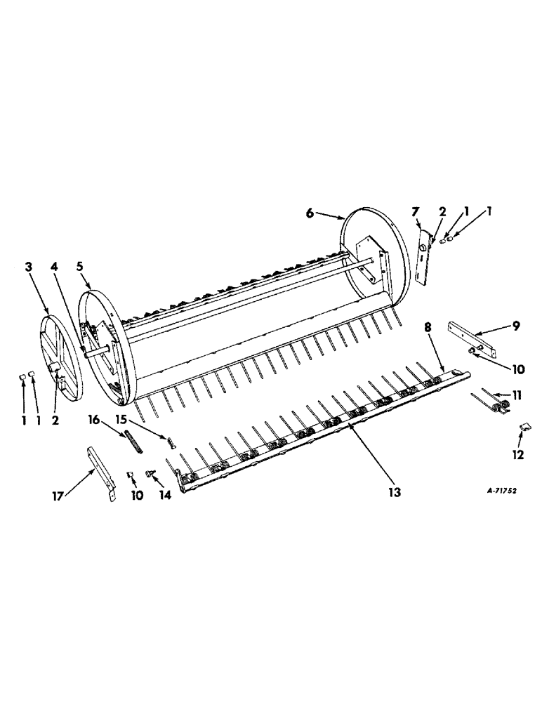 Схема запчастей Case IH 55 - (B-34) - CUTTER BAR UNIT - REEL (58) - ATTACHMENTS/HEADERS