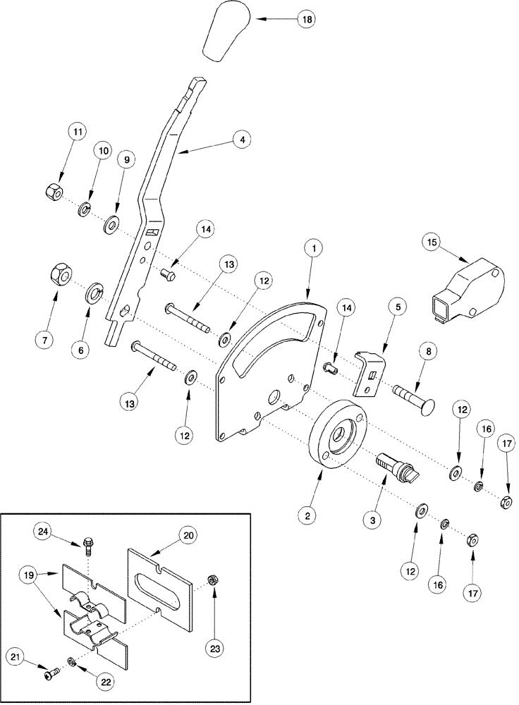 Схема запчастей Case IH 620 - (03-08) - THROTTLE CONTROL (02) - FUEL SYSTEM