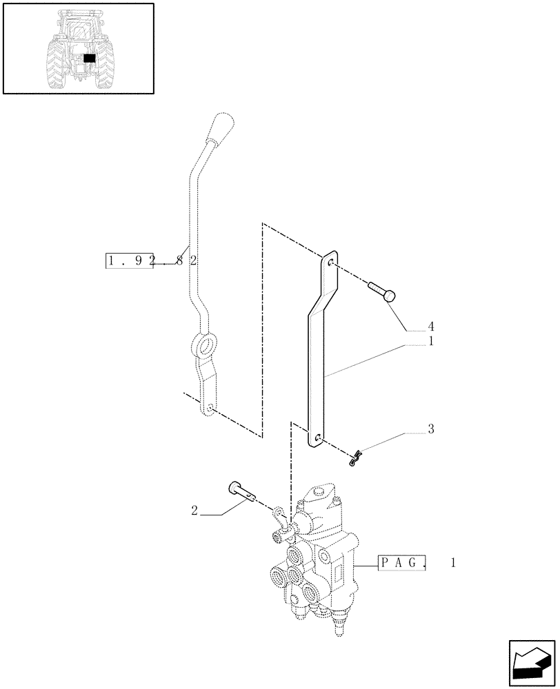 Схема запчастей Case IH JX70 - (1.82.7[02]) - (VAR.366-412) 1 CONTROL VALVE - ROD (07) - HYDRAULIC SYSTEM