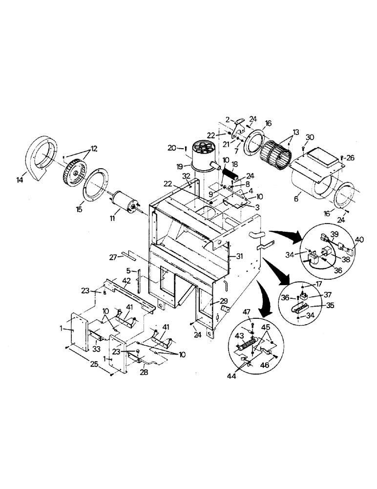 Схема запчастей Case IH STEIGER - (03-04) - AIR CONDITIONER AND HEATER MODULE ASSEMBLY, INTERNAL PARTS (03) - Climate Control