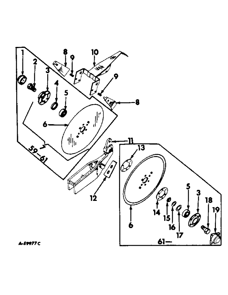 Схема запчастей Case IH 449A - (E-26) - DOUBLE DISK SEED OPENER, BALL BEARING 