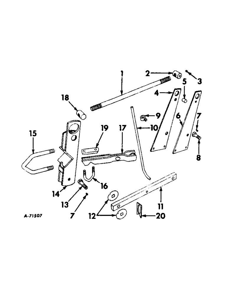 Схема запчастей Case IH 68 - (J-09) - FOURTH GANG PARALLEL LINKGAGE 