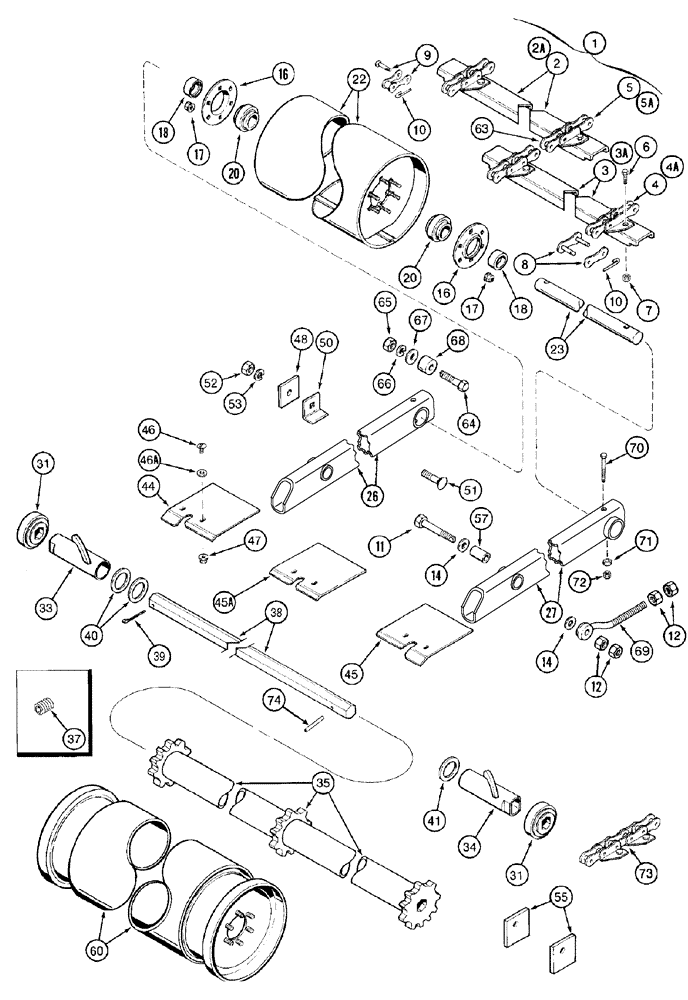 Схема запчастей Case IH 2377 - (09A-18) - FEEDER - CONVEYOR - 3 STRAND CONVEYOR CHAIN (13) - FEEDER