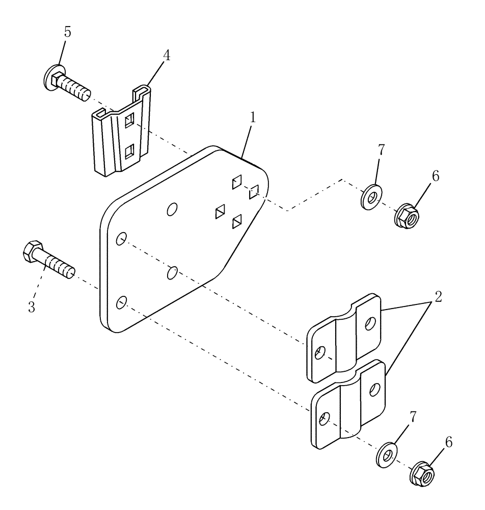 Схема запчастей Case IH RB464 - (06.40) - ELECTRICAL CONTROL BOX MOUNTING BRACKET (06) - ELECTRICAL SYSTEMS