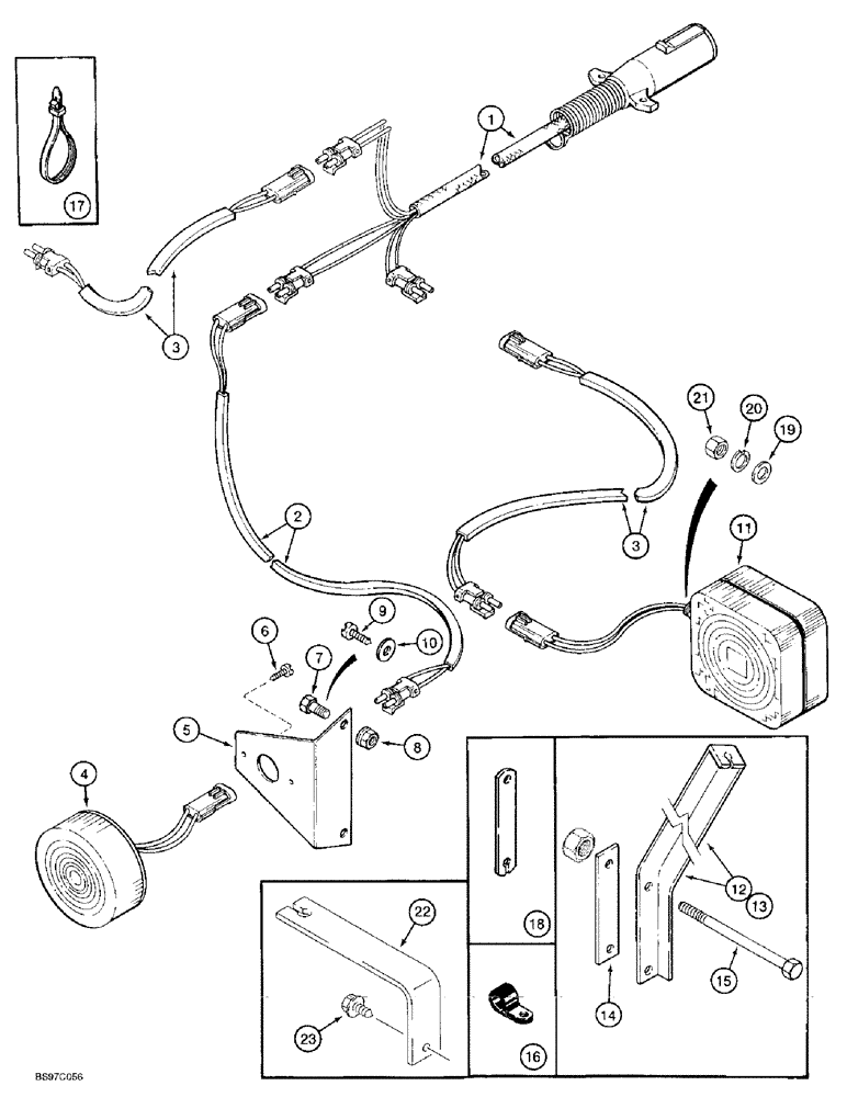 Схема запчастей Case IH 955 - (4-02) - LIGHTING SYSTEM (04) - ELECTRICAL SYSTEMS