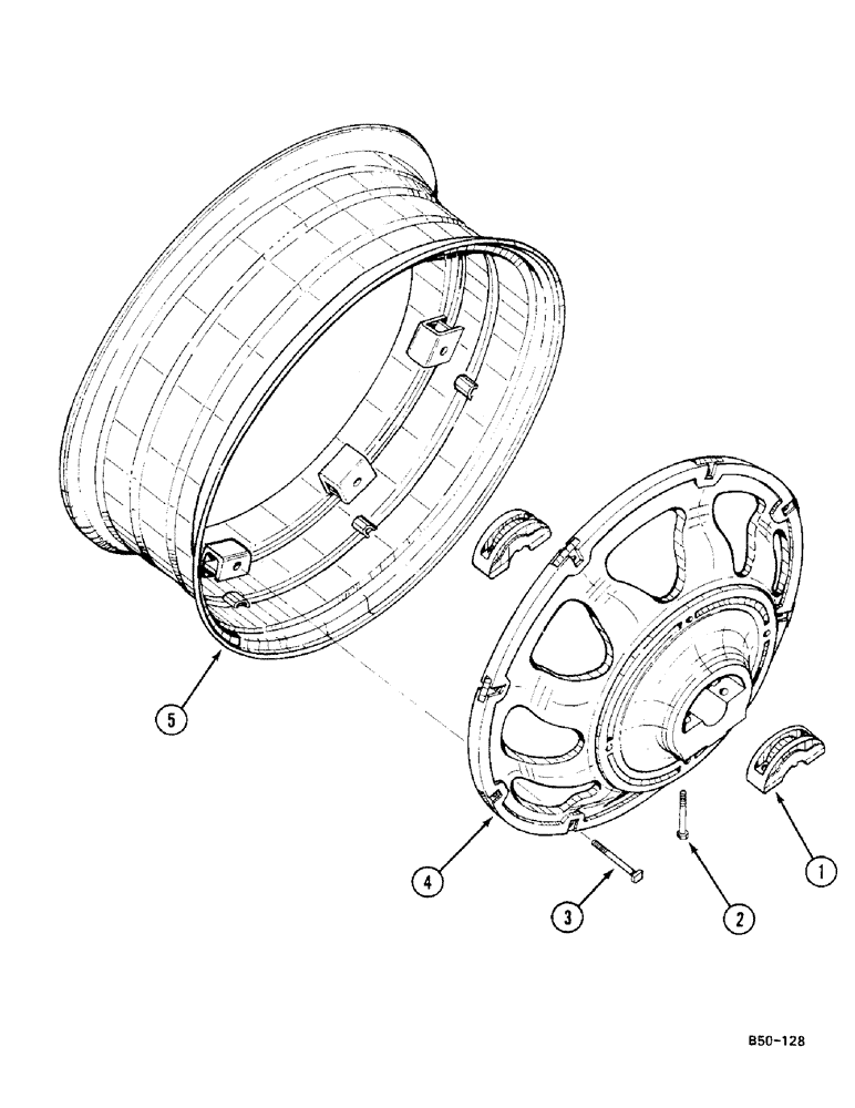 Схема запчастей Case IH 685 - (6-528) - REAR WHEEL RIM AND DISC - CAST - (06) - POWER TRAIN