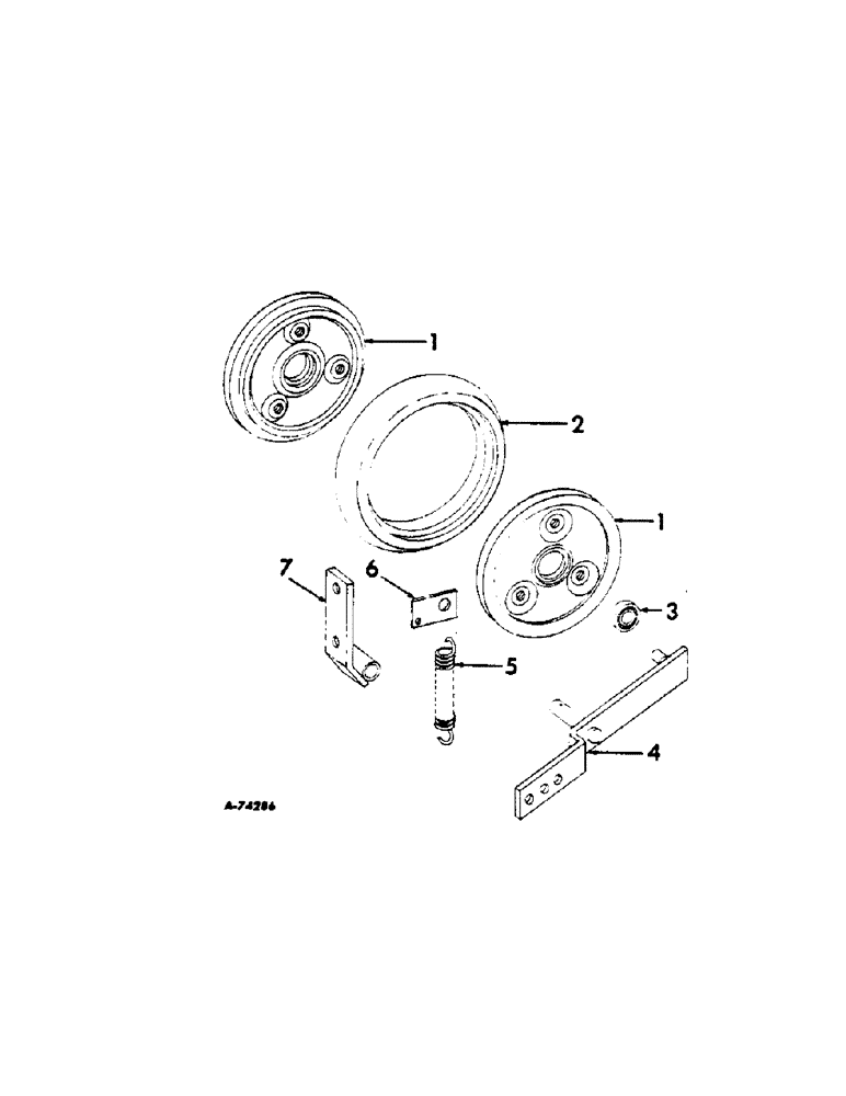 Схема запчастей Case IH 90 - (R-11[A]) - SEED FIRMING WHEEL, FOR SHORT RUNNER OPENER 