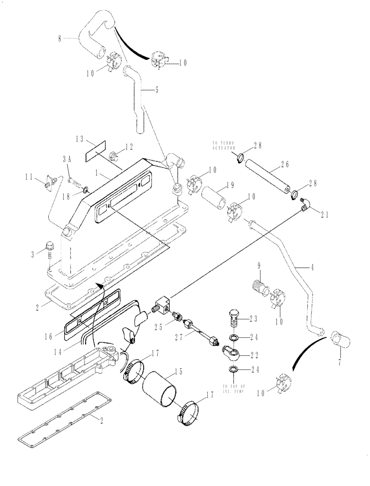 Схема запчастей Case IH SPX3310 - (03-008) - MANIFOLDS (01) - ENGINE