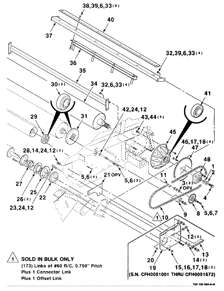 Схема запчастей Case IH 8480 - (2-10) - ROLLER AND DRIVE ASSEMBLY, LOWER, LEFT Driveline