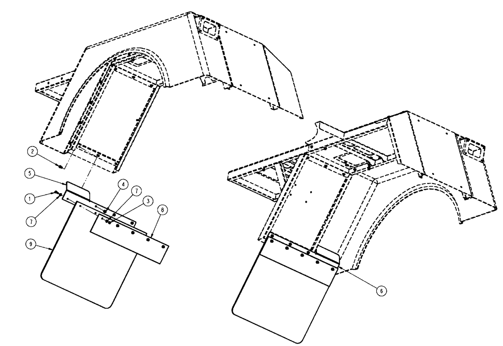 Схема запчастей Case IH FLX4510 - (10-004) - MUDFLAP GROUP, REAR OF FRONT Options